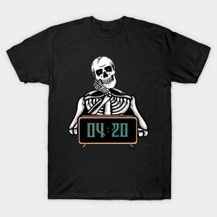 420 and Skull, Marijuana Skull T-Shirt